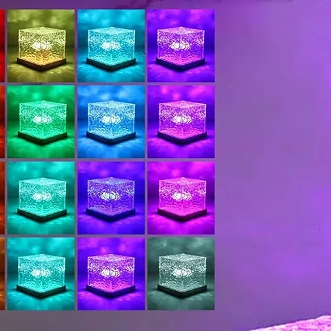 Muestrario de los colores del Wave Lume, del ámbar al azul y al violeta
